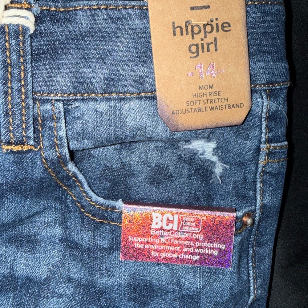 Hippie Girl Kids High Rise Stretch Denim Jeans